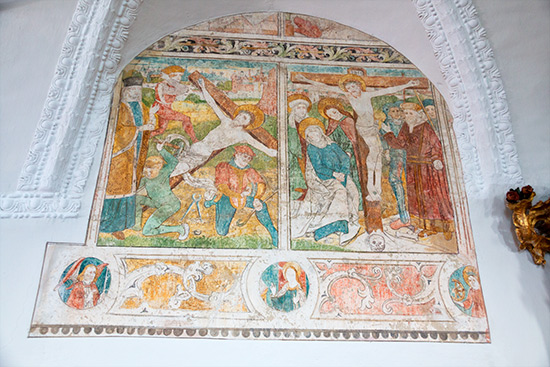 Mittelalterliche Fresken im Kirchlein St. Moritz